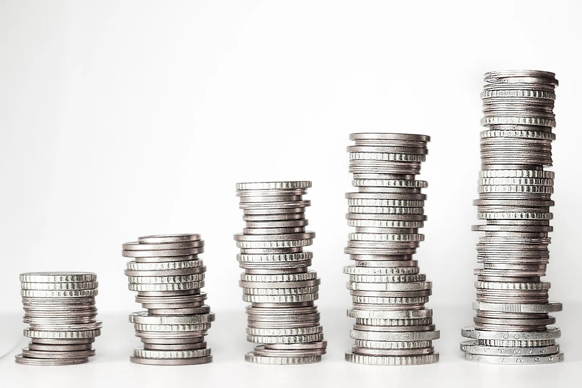 Stacks of coins representing student marketplace value